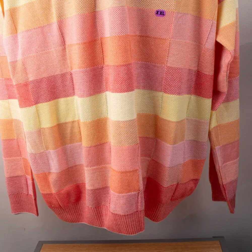 Vintage Marcello Men's 2XL Sweater Pink Peach Cotton Blend NWT $295